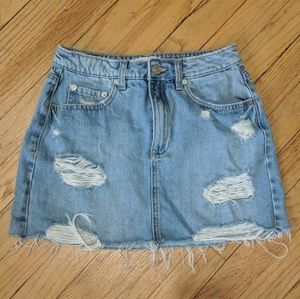 GARAGE denim mini skirt